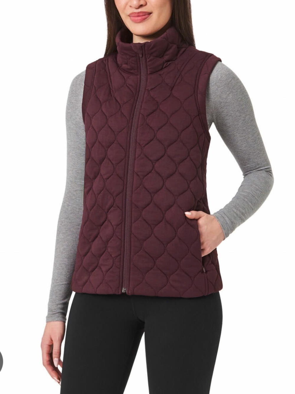 Kirkland Quilted Vest Dark Red / Purple Size XL